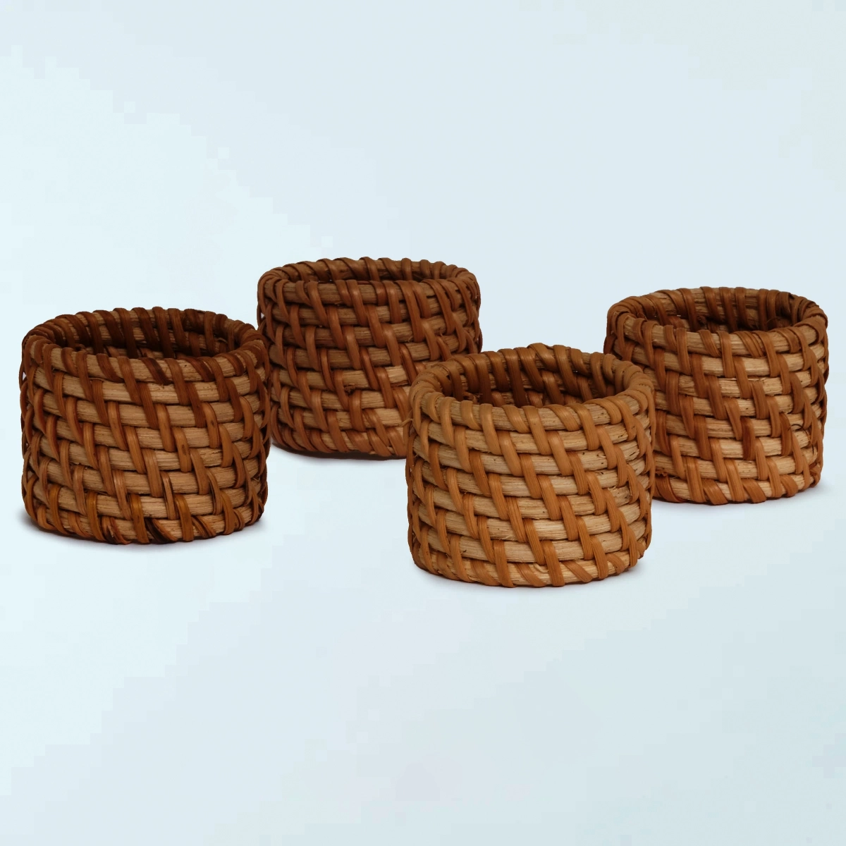 SET X4 INDIVIDUALES RATTAN AZUL - 2