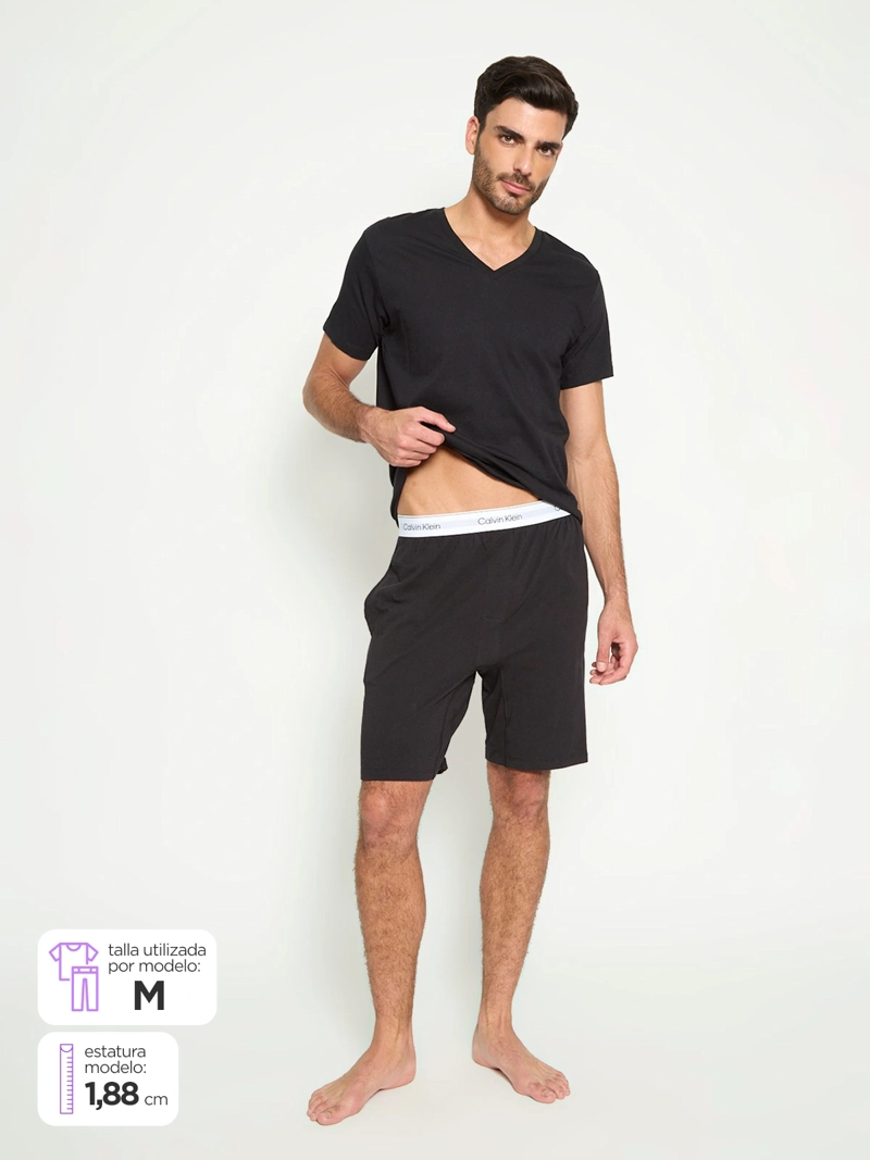 PIJAMA HOMBRE CALVIN KLEIN ALGODÓN CORTO - 1