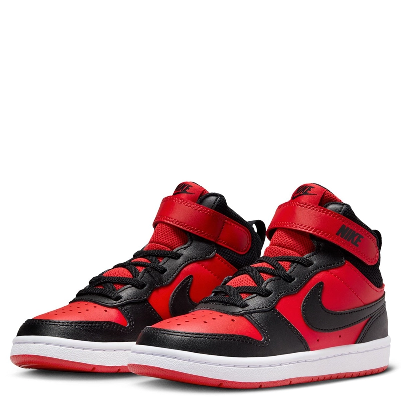 ZAPATILLAS UNISEX INFANTIL NIKE CASUALES ROJO COURT BOROUGH MID 2 BPV - 2