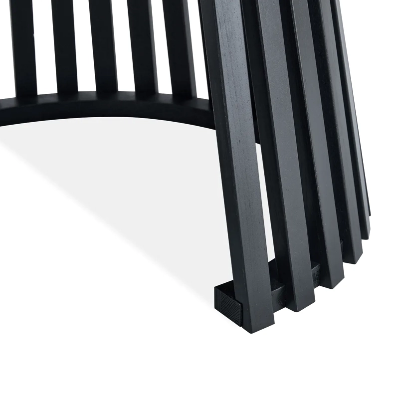 JUEGO DE COMEDOR RIPLEY HOME RANURADO 6S NEGRO - 6