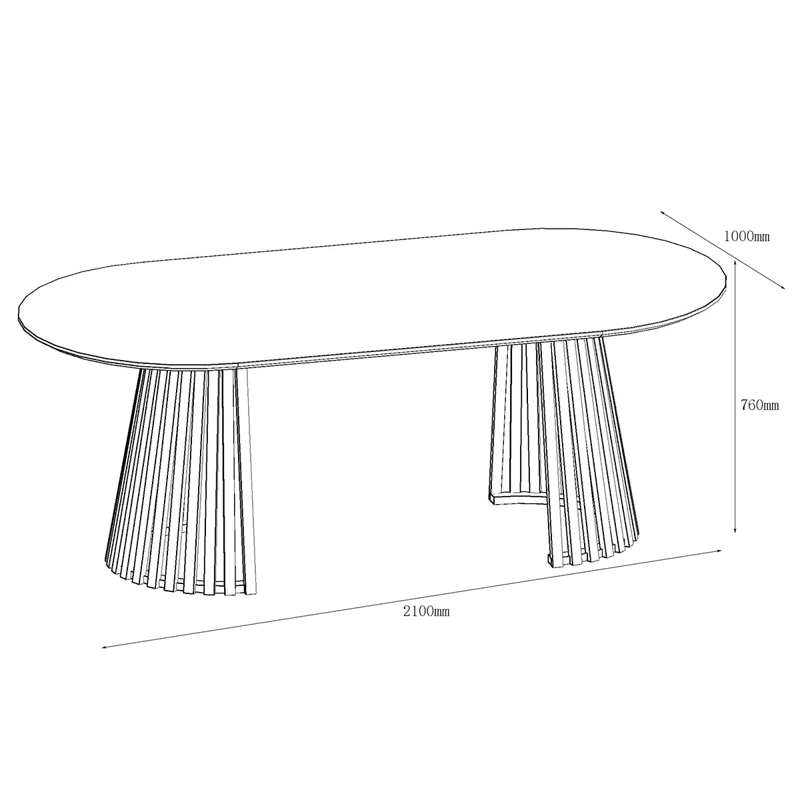 JUEGO DE COMEDOR RIPLEY HOME RANURADO 6S NEGRO - 8