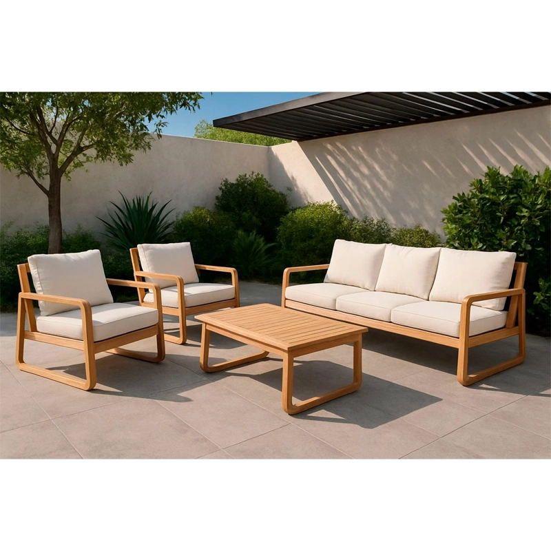 JUEGO DE LIVING RIPLEY HOME VINCENT ACACIA 311 CON MESA DE CENTRO - 1