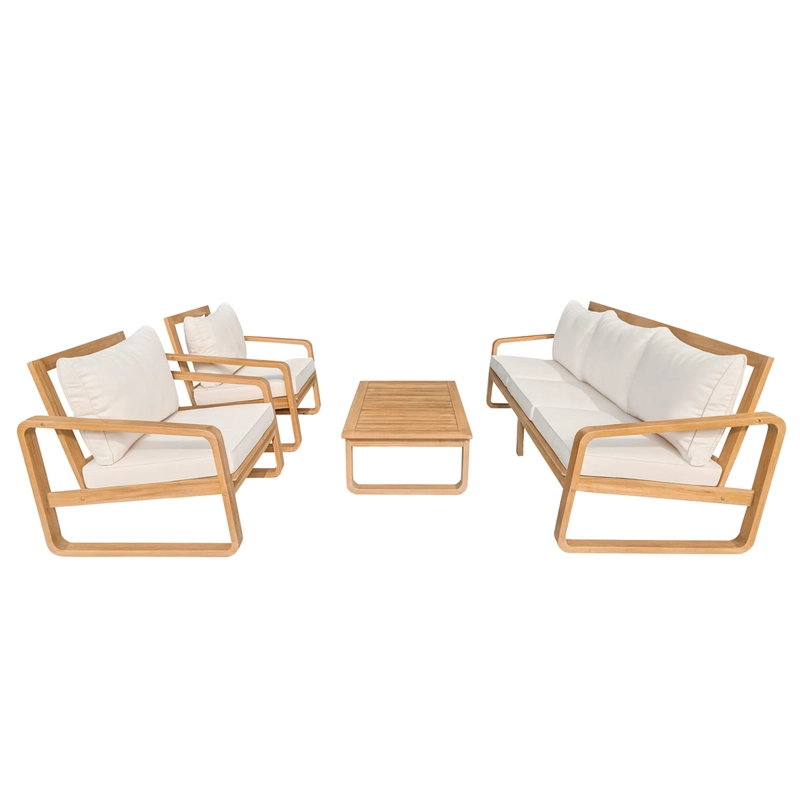 JUEGO DE LIVING RIPLEY HOME VINCENT ACACIA 311 CON MESA DE CENTRO - 2