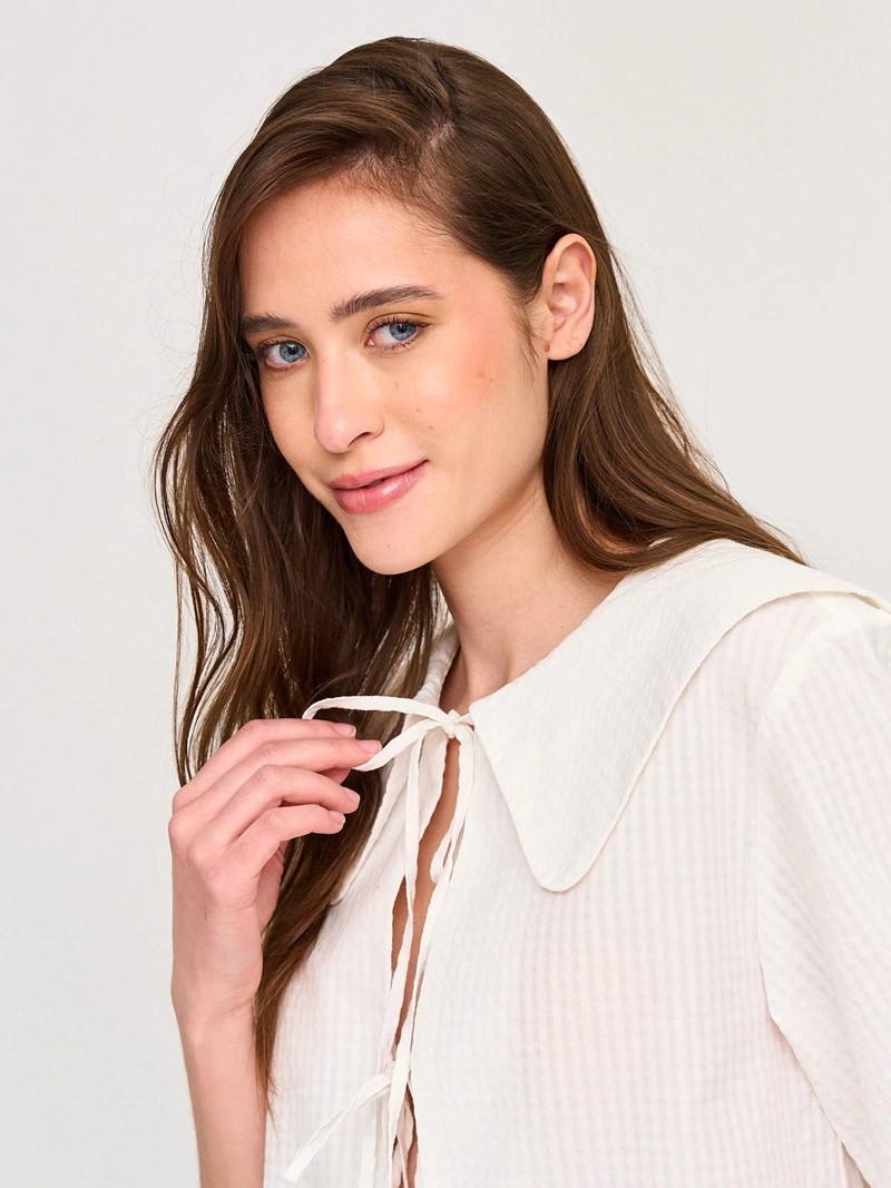BLUSA MUJER INDEX ALGODÓN CUELLO BOBO MANGA LARGA - 3