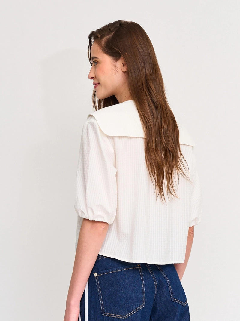 BLUSA MUJER INDEX ALGODÓN CUELLO BOBO MANGA LARGA - 2