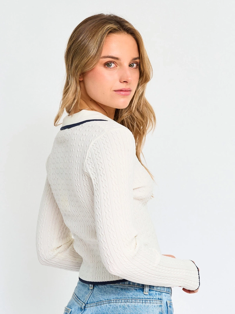 SWEATER MANGA LARGA MUJER INDEX CUELLO POLO - 2