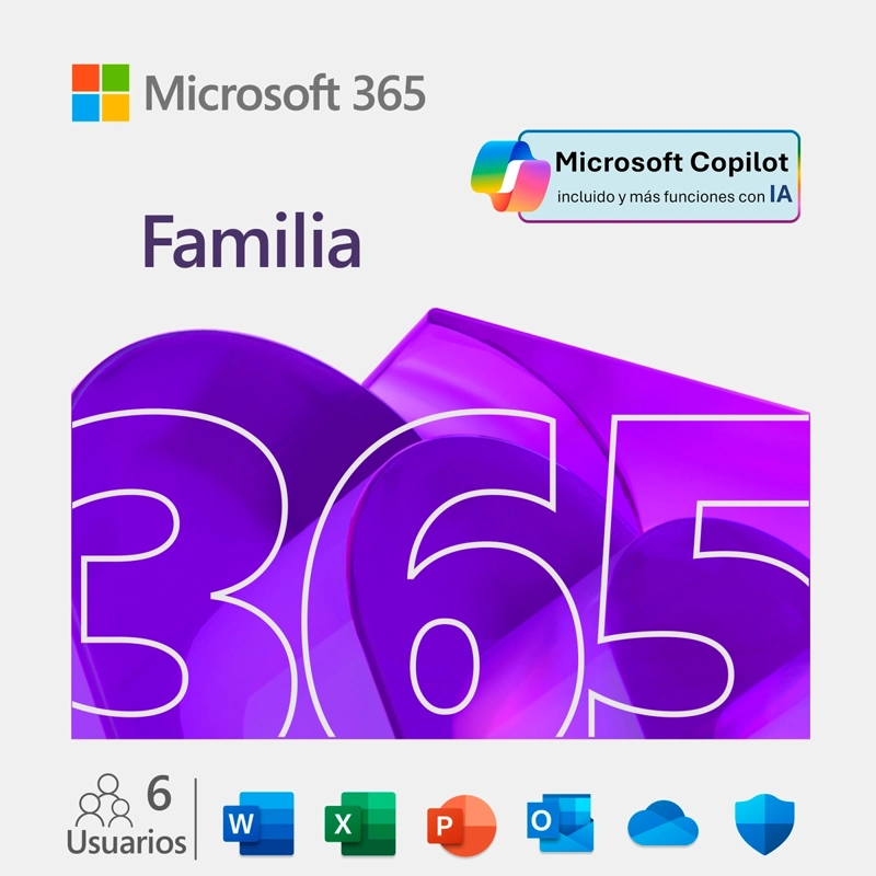 SOFTWARE MICROSOFT OFFICE 365 FAMILY 12 MESES DIGITAL - 1