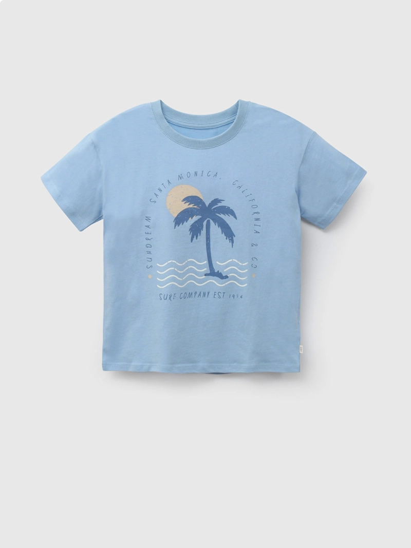 POLERA MANGA CORTA NIÑO COLLOKY CELESTE - 1