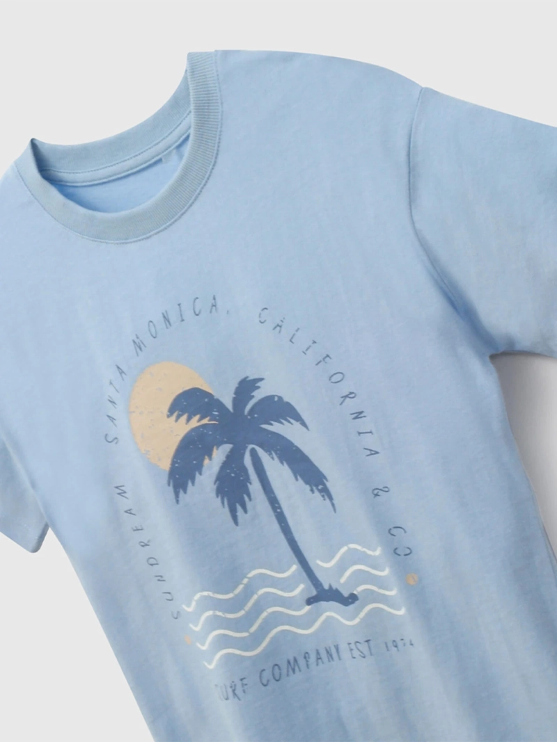 POLERA MANGA CORTA NIÑO COLLOKY CELESTE - 3