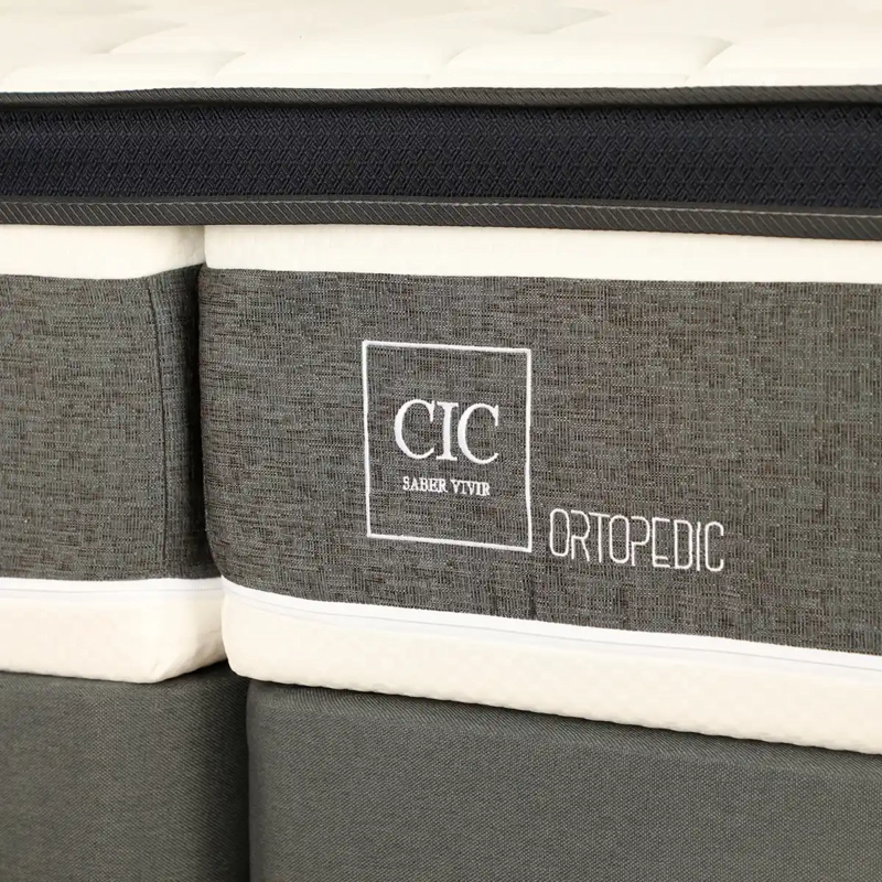 CAMA CIC DUPLEX EUROPEA 1 PLAZA + TOPPER PREMIUM + CUBRE COLCHÓN ORTOPEDIC - 4
