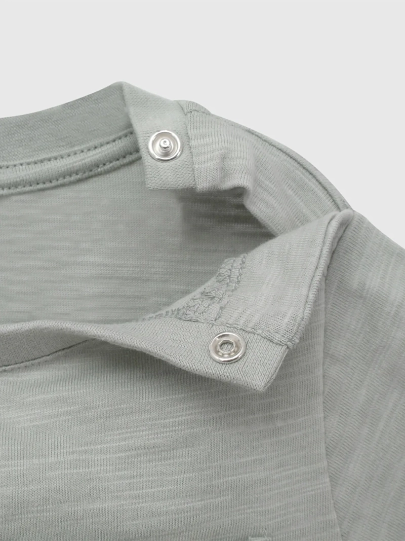POLERA MANGA CORTA NIÑO COLLOKY POCKET MENTA   - 3