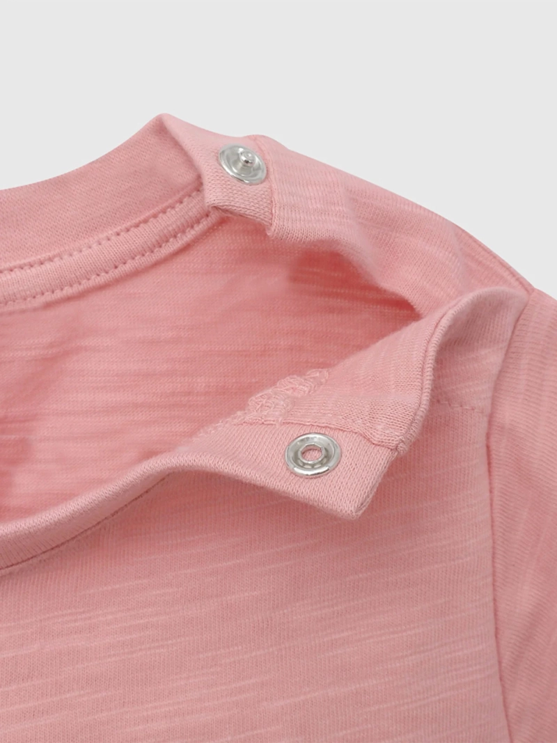 POLERA MANGA CORTA NIÑO COLLOKY POCKET ROSA  - 3
