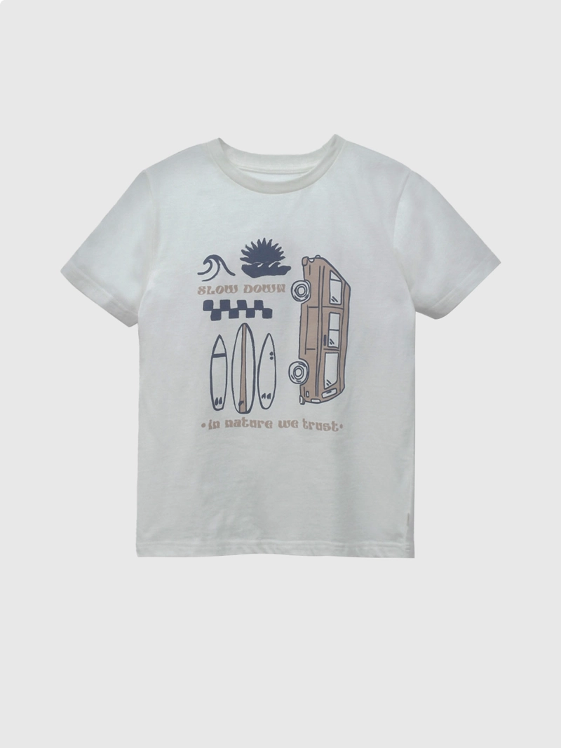 POLERA MANGA CORTA NIÑO COLLOKY COMBI BLANCO - 1