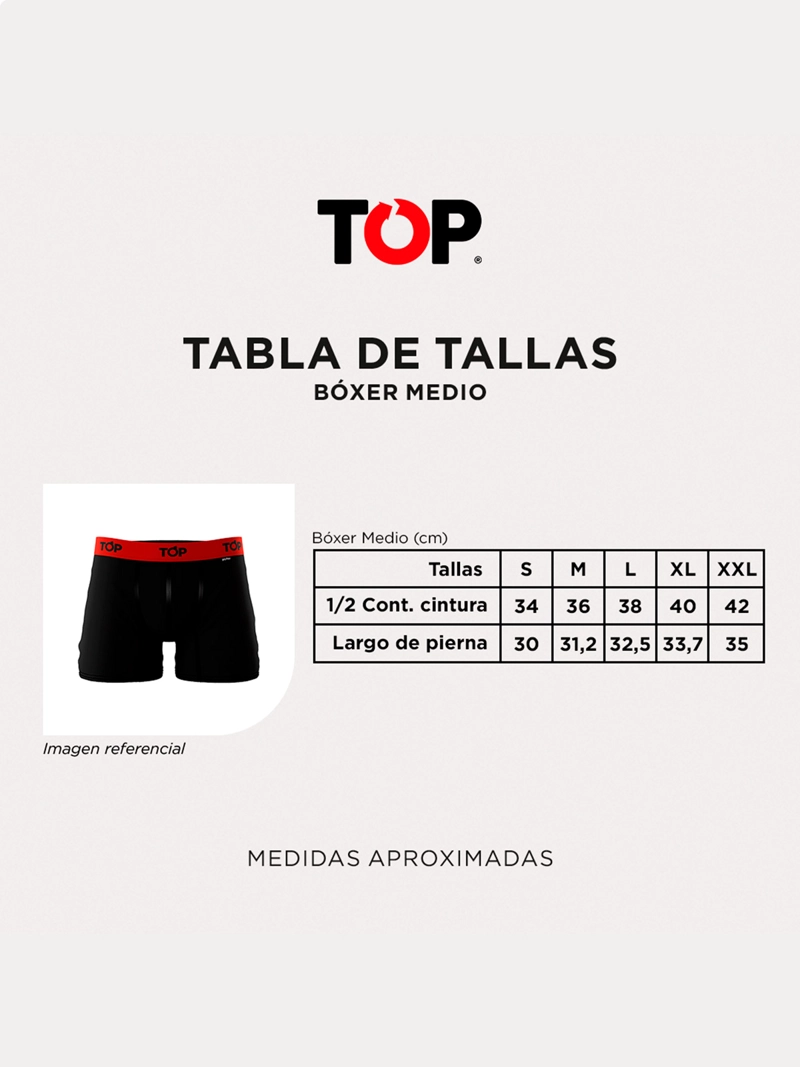 PACK 4 BÓXERS ALGODÓN HOMBRE TOP MULTICOLOR 208P4C3 - 6