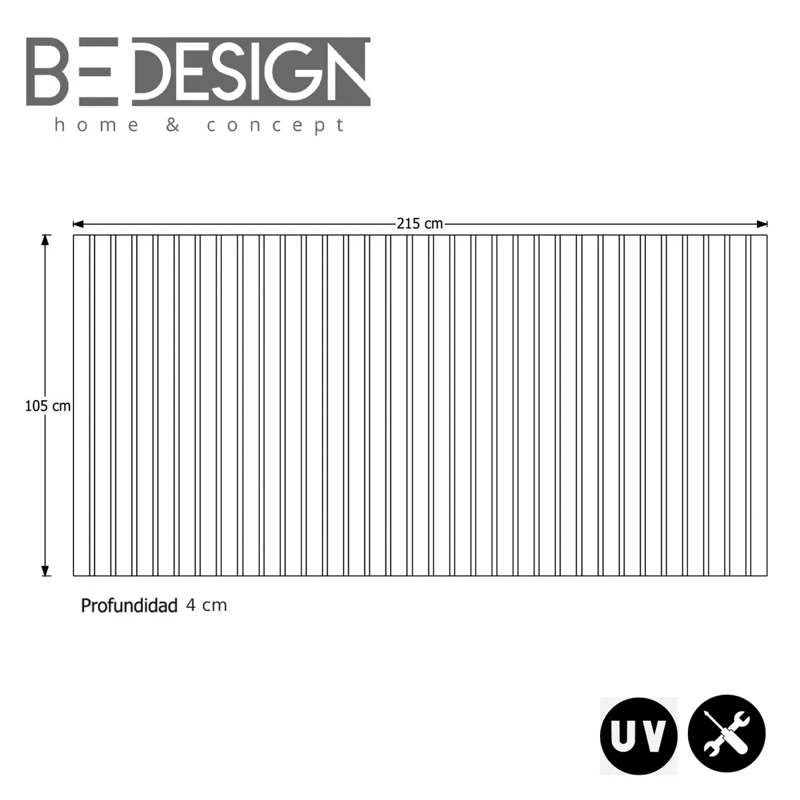 RESPALDO BE DESIGN OANEL KING MADERA CARAMELO - 2