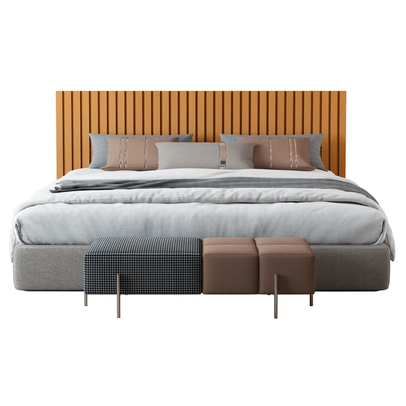 RESPALDO BE DESIGN OANEL KING MADERA CARAMELO - 3