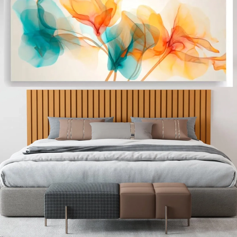 RESPALDO BE DESIGN OANEL KING MADERA CARAMELO - 4