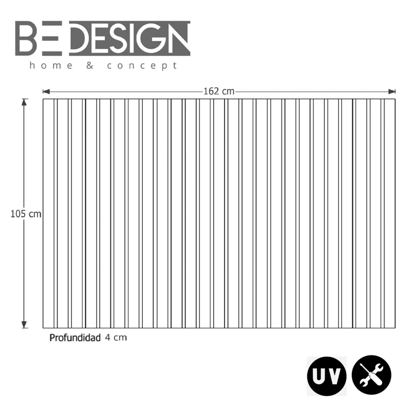 RESPALDO BE DESIGN OANEL QUEEN MADERA CARAMELO - 2