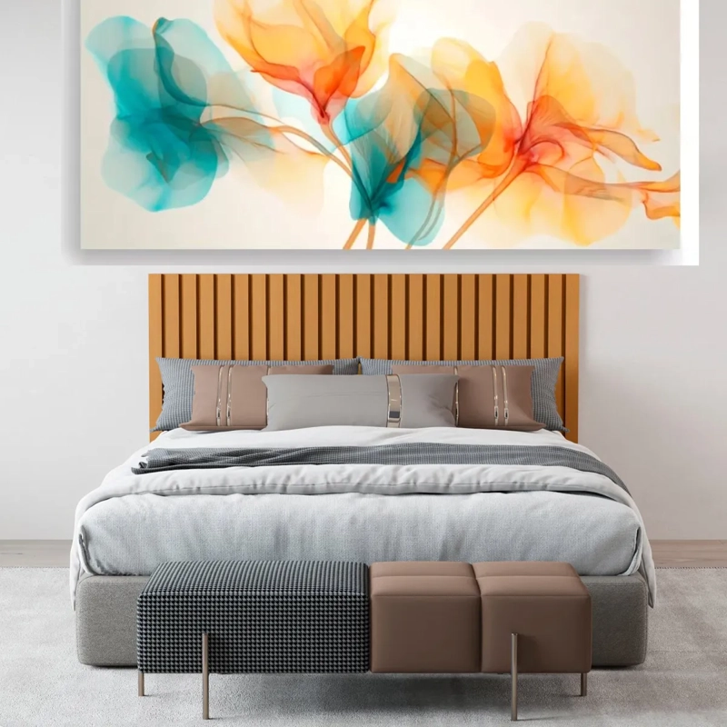 RESPALDO BE DESIGN OANEL QUEEN MADERA CARAMELO - 4