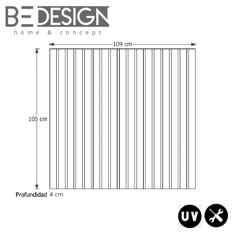 RESPALDO BE DESIGN OANEL SINGL MADERA CARAMELO - 2