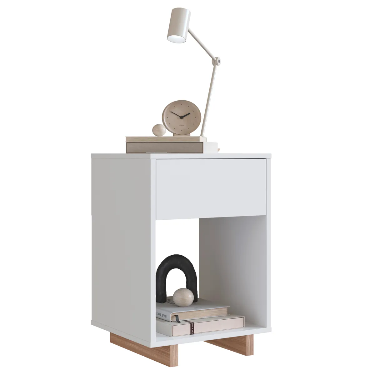VELADOR BE DESIGN MOVELI 1 CAJÓN BLANCO - 2
