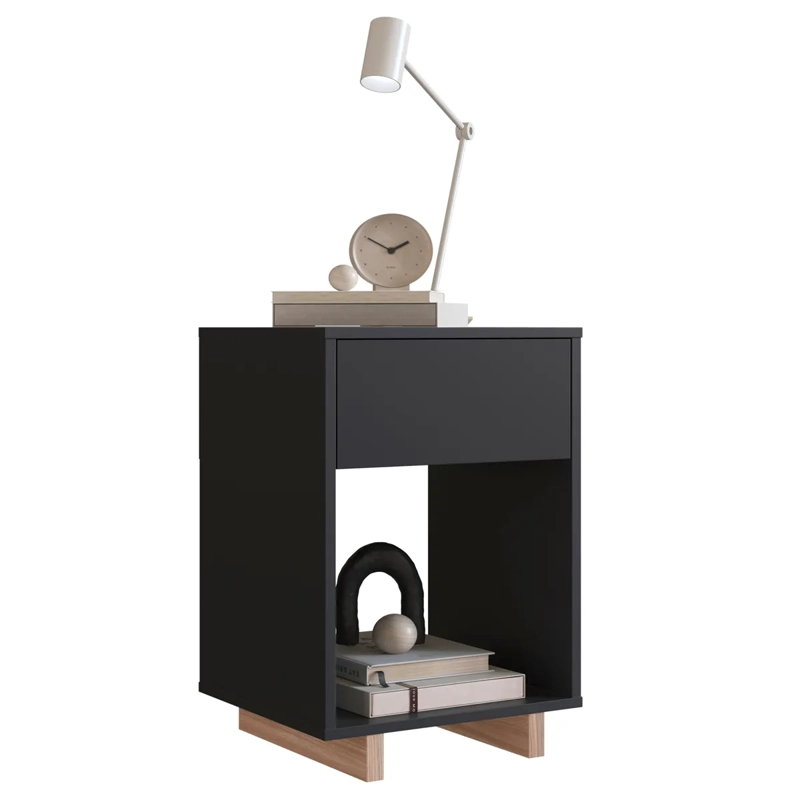 VELADOR BE DESIGN MOVELI 1 CAJÓN NEGRO - 2