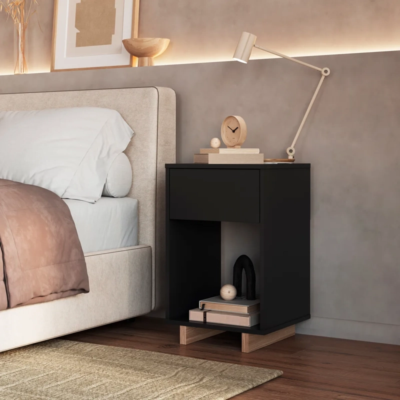 VELADOR BE DESIGN MOVELI 1 CAJÓN NEGRO - 4