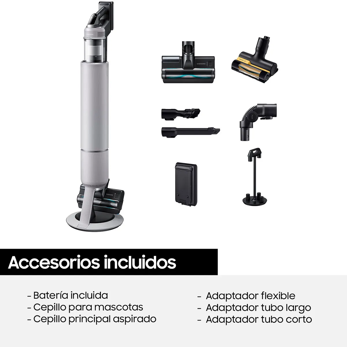 ASPIRADORA VERTICAL SAMSUNG INALÁMBRICO STICK BESPOKE AI JET LITE Gris, foto 10