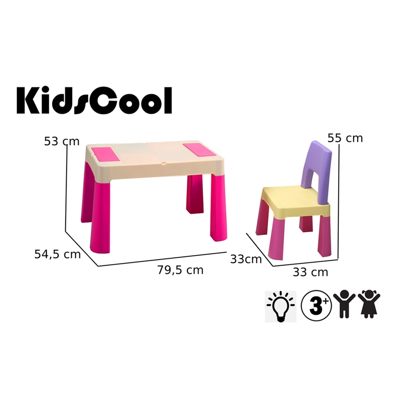 MESA DIDÁCTICA KIDSCOOL PINK 2 SILLAS - 2