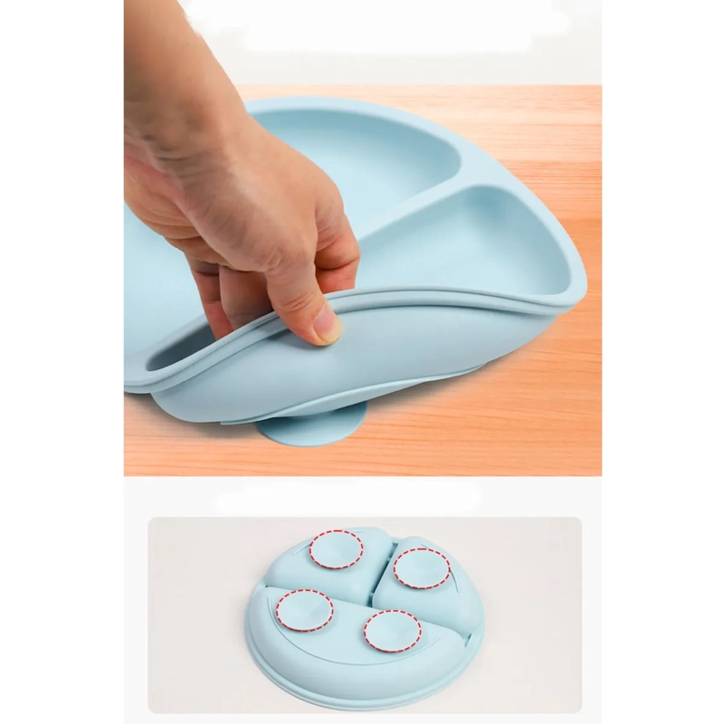SET DE ALIMENTACION KIDSCOOL SILICONA CELESTE 6 PIEZAS - 3