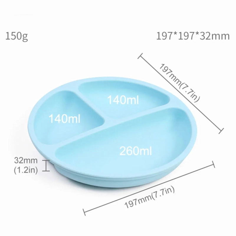 SET DE ALIMENTACION KIDSCOOL SILICONA CELESTE 6 PIEZAS - 4