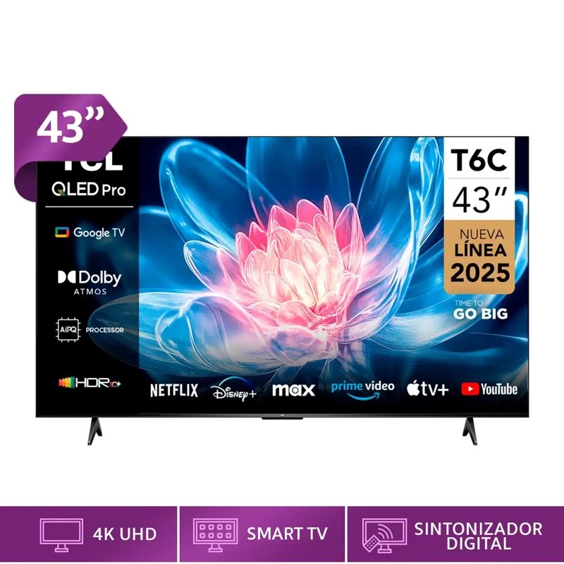 SMART TV TCL QLED 4K UHD 43” 43T6C