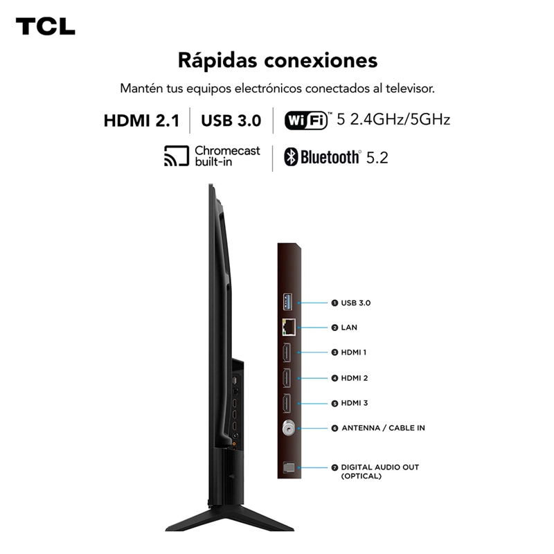 SMART TV TCL QLED 4K UHD 55” 55T6C - 10