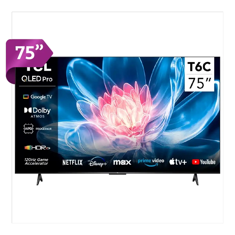 SMART TV TCL QLED 4K UHD 75” 75T6C - 1