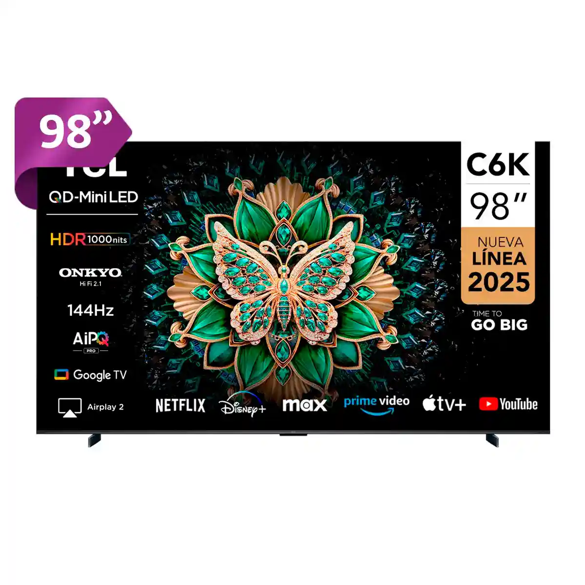 SMART TV TCL QLED 4K UHD 98” 98C6K