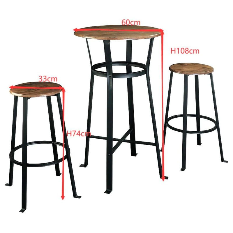 JUEGO COMEDOR IDETEX MURRAY 2 SILLAS CAFÉ - 2