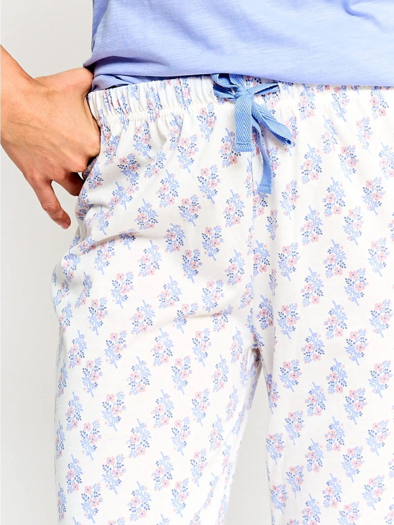PIJAMA DOS PIEZAS MUJER MARQUIS MANGA CORTA Y PANTALÓN CAPRI - 3