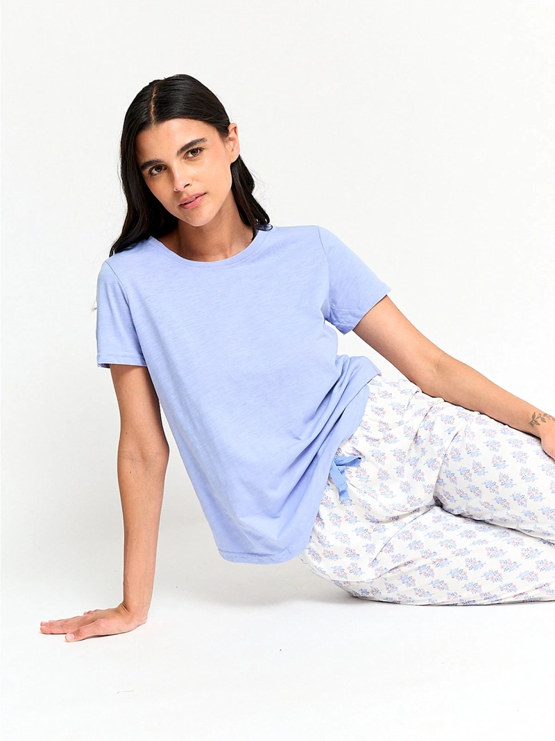 PIJAMA DOS PIEZAS MUJER MARQUIS MANGA CORTA Y PANTALÓN CAPRI - 4