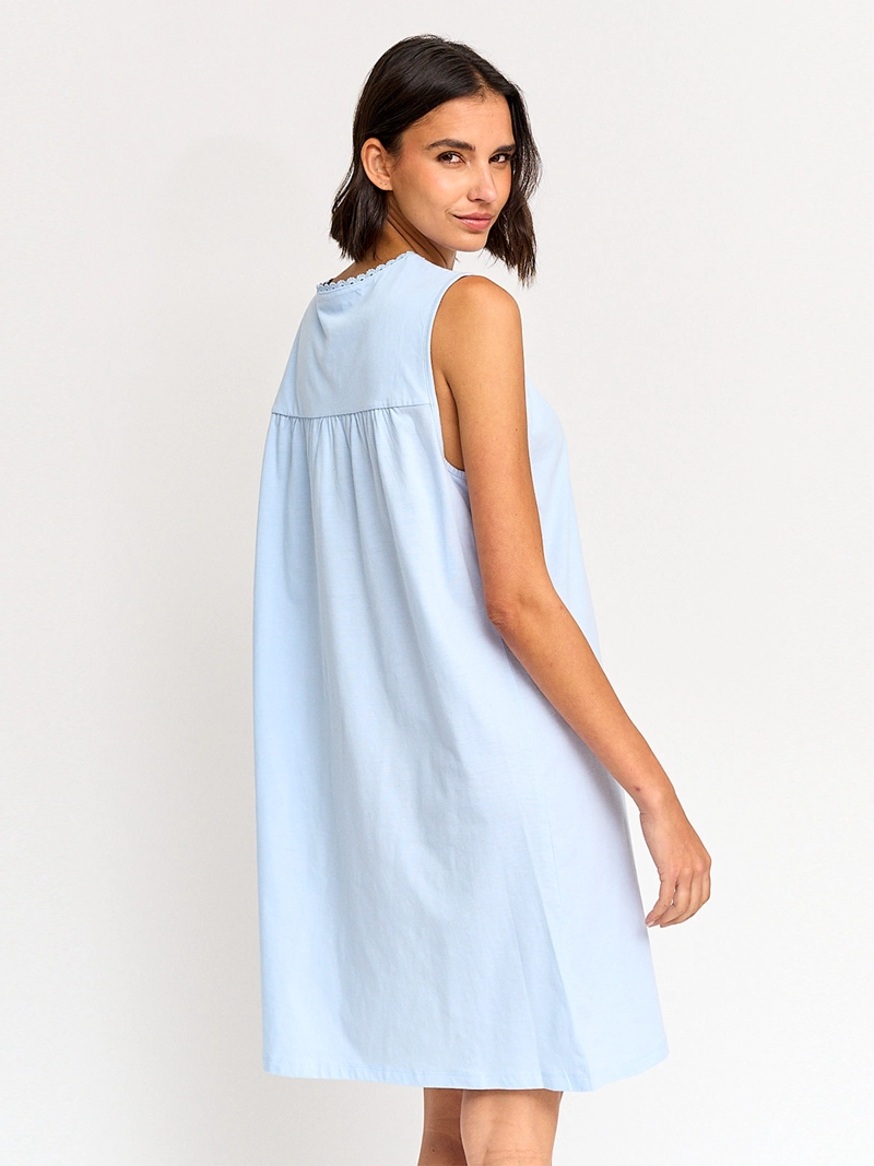 CAMISA DE DORMIR SIN MANGAS MUJER AZIZ CUELLO CUADRADO - 2