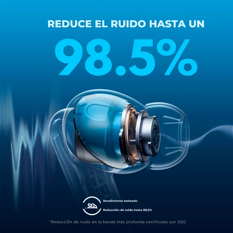 AUDÍFONOS SOUNDCORE TRUE WIRELESS LIBERTY 4 NC BLUETOOTH NEGRO - 3