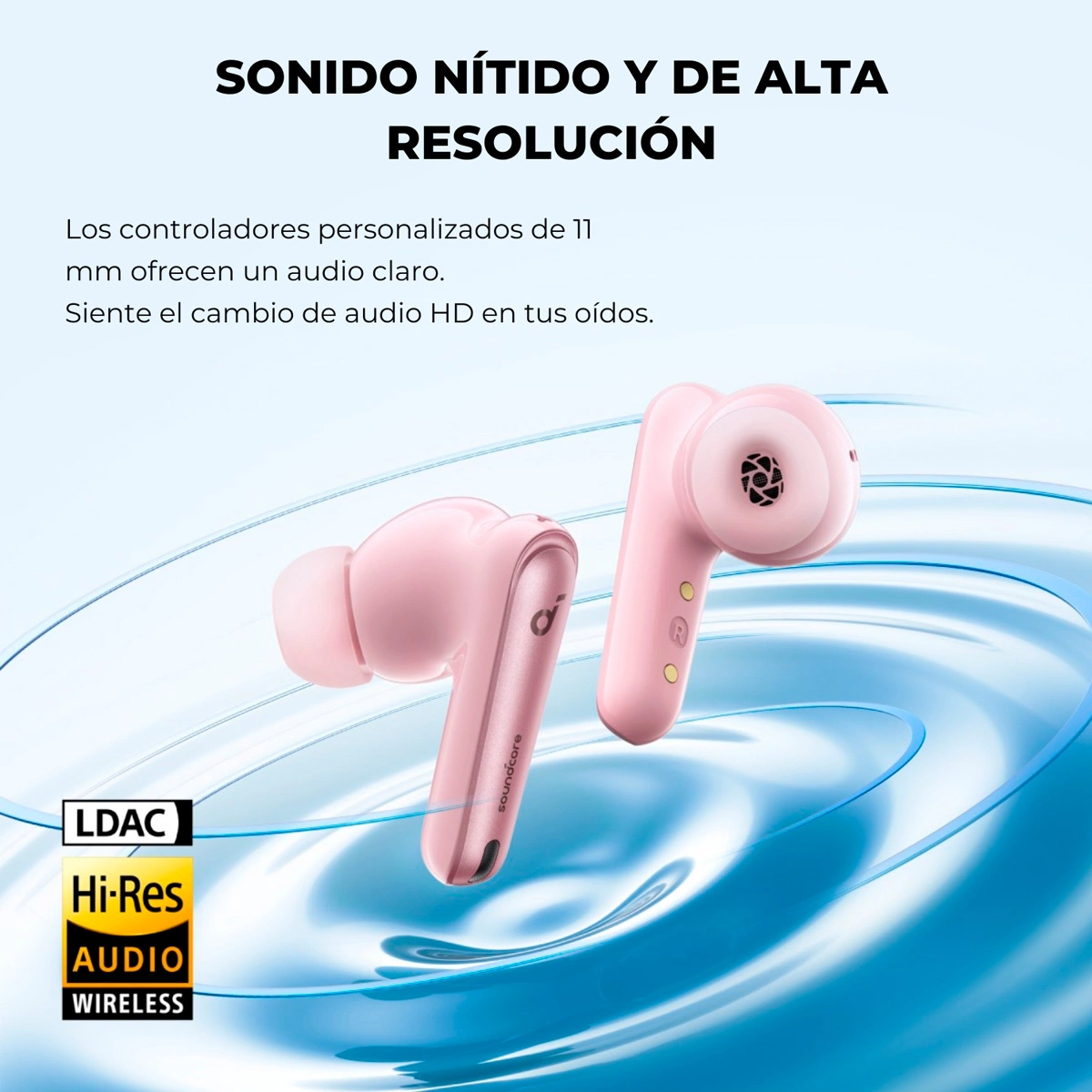 AUDÍFONOS SOUNDCORE TRUE WIRELESS LIBERTY 4 NC BLUETOOTH ROSADO - 5