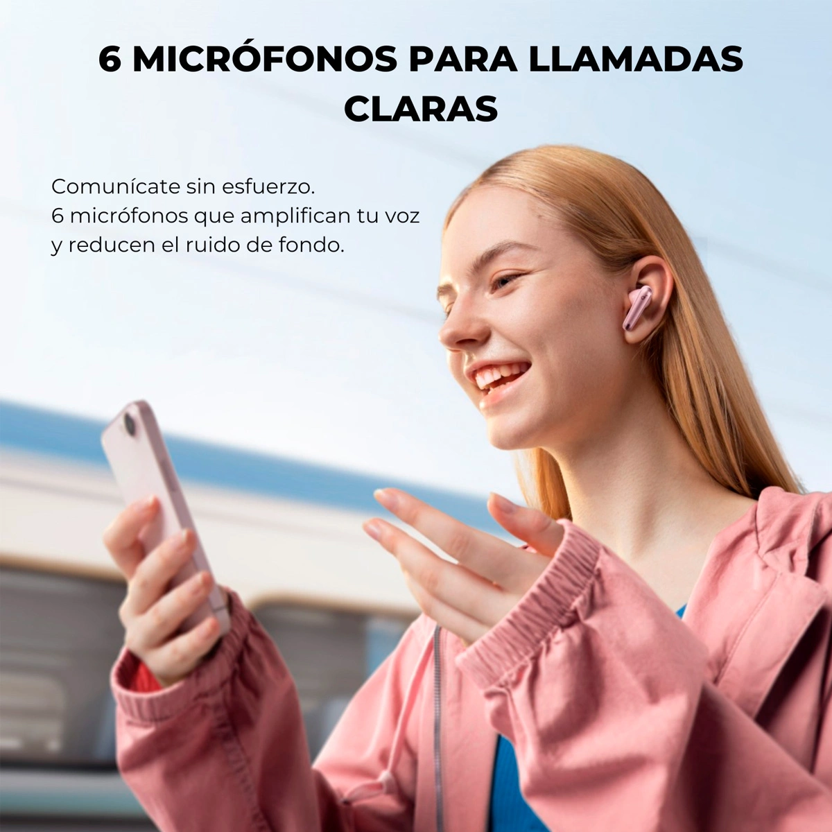 AUDÍFONOS SOUNDCORE TRUE WIRELESS LIBERTY 4 NC BLUETOOTH ROSADO - 7