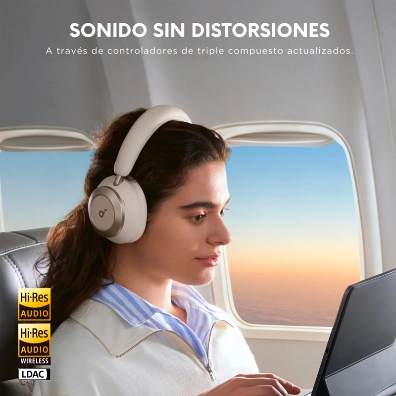 AUDÍFONOS SOUNDCORE ON EAR SPACE ONE PRO BLUETOOTH BLANCO - 5