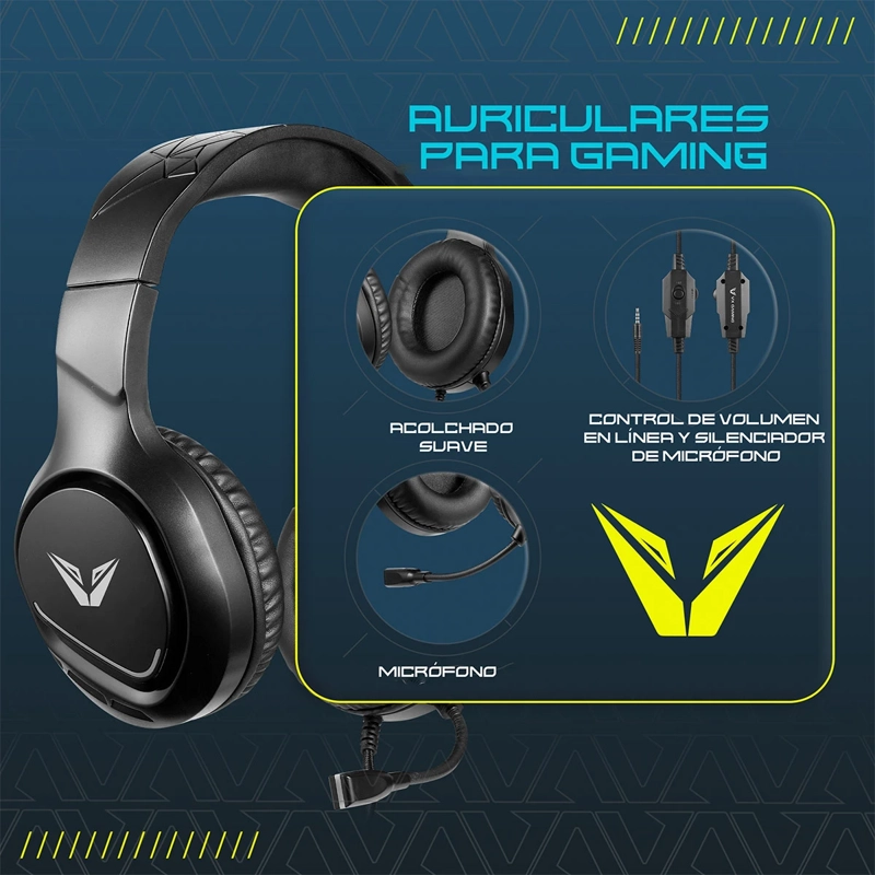 AUDÍFONOS VOLKANO ON EAR VX GAMING SERIE BLAZE - 5