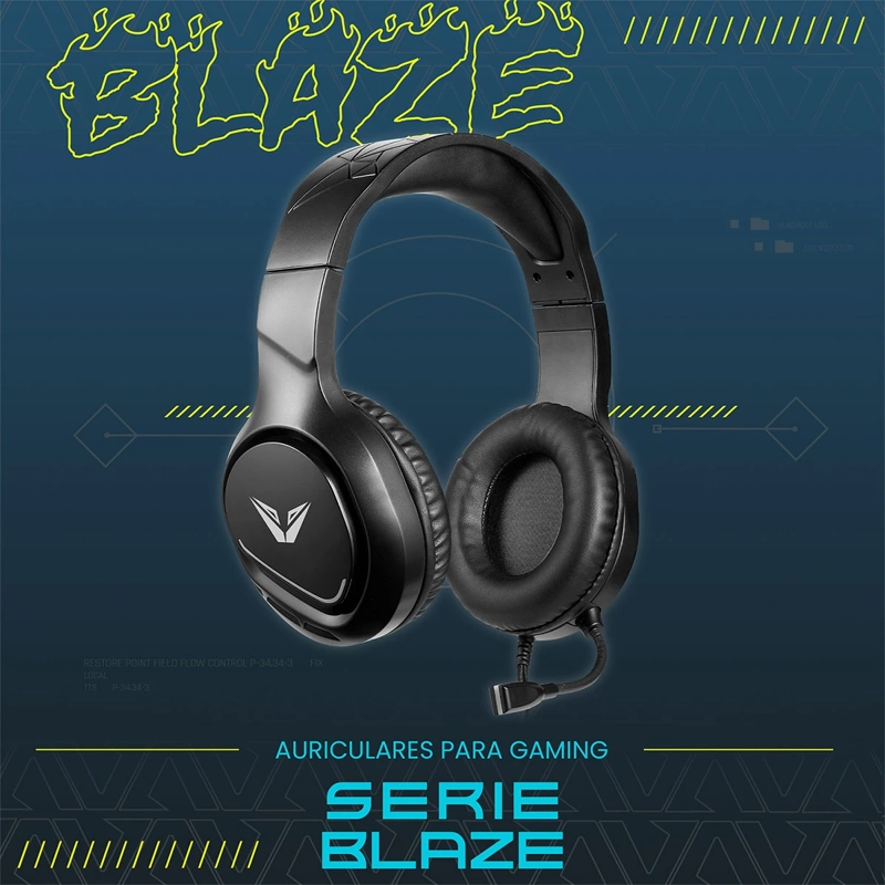AUDÍFONOS VOLKANO ON EAR VX GAMING SERIE BLAZE - 6