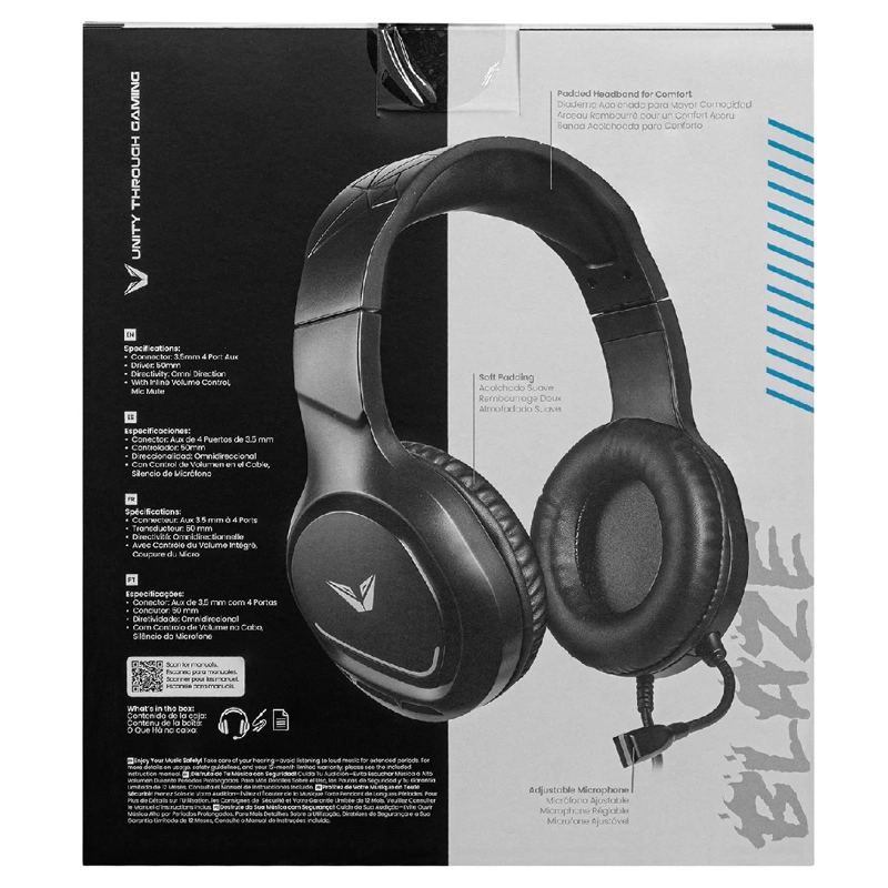 AUDÍFONOS VOLKANO ON EAR VX GAMING SERIE BLAZE - 10