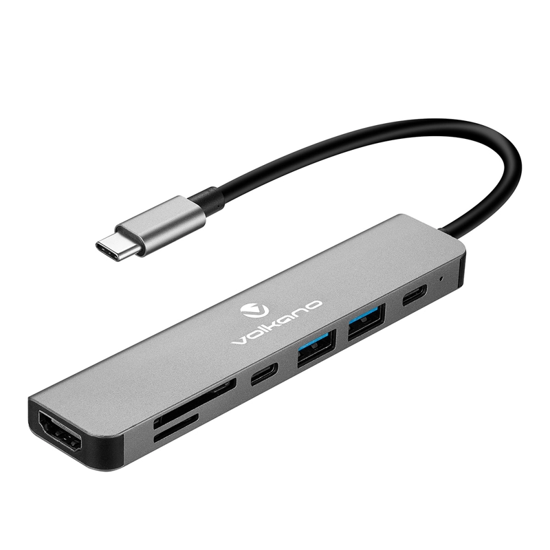 ADAPTADOR VOLKANO HUB EXPAND USB C 7 EN 1 - 1