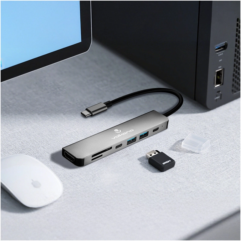 ADAPTADOR VOLKANO HUB EXPAND USB C 7 EN 1 - 4