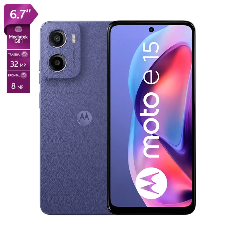 CELULAR MOTOROLA E15 6.7" 64 GB 3 GB RAM 32 MP + FLICKER MP - 1