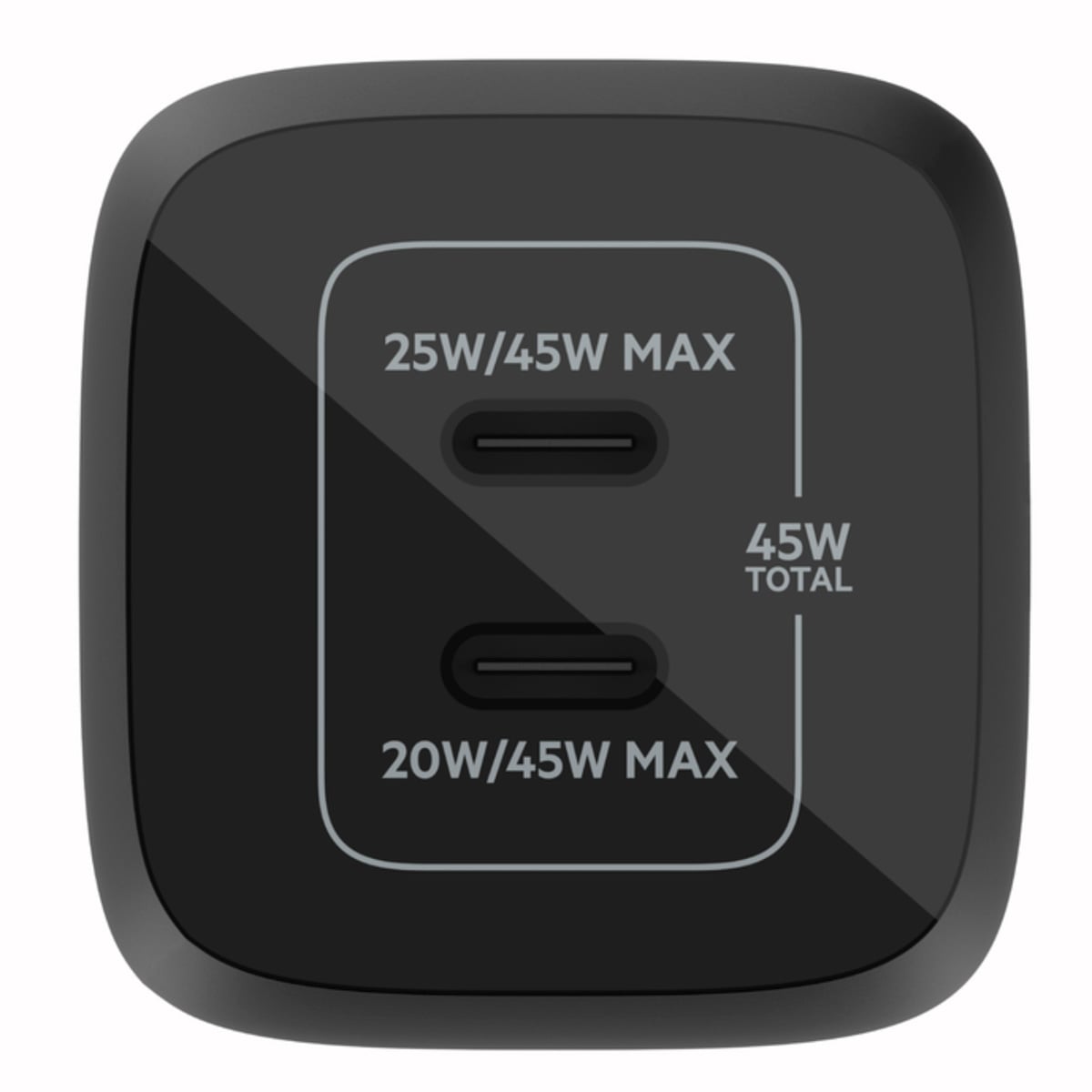 CARGADOR CELULAR BELKIN 45W MAX 2X USB-C NEGRO - 3